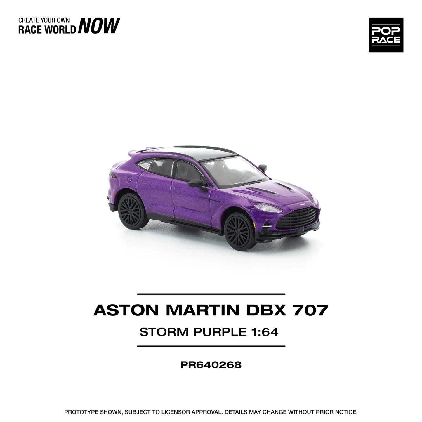 Pop Race - Aston Martin DBX 707 - Purlpe - 1:64 - Diecast Model - Torque Tribe