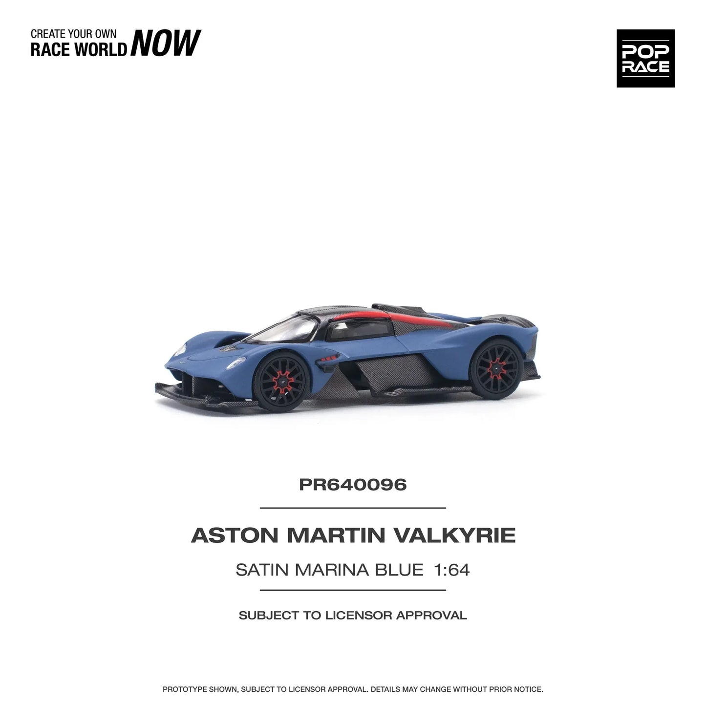 Pop Race - Aston Martin Valkyrie - Blue - 1:64 - Diecast Model - Torque Tribe