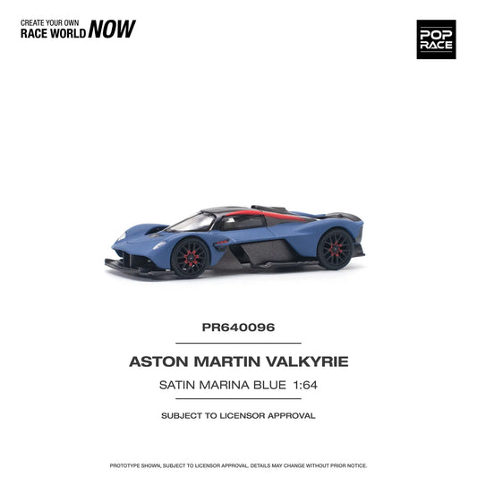 Pop Race - Aston Martin Valkyrie - Blue - 1:64 - Diecast Model - Torque Tribe