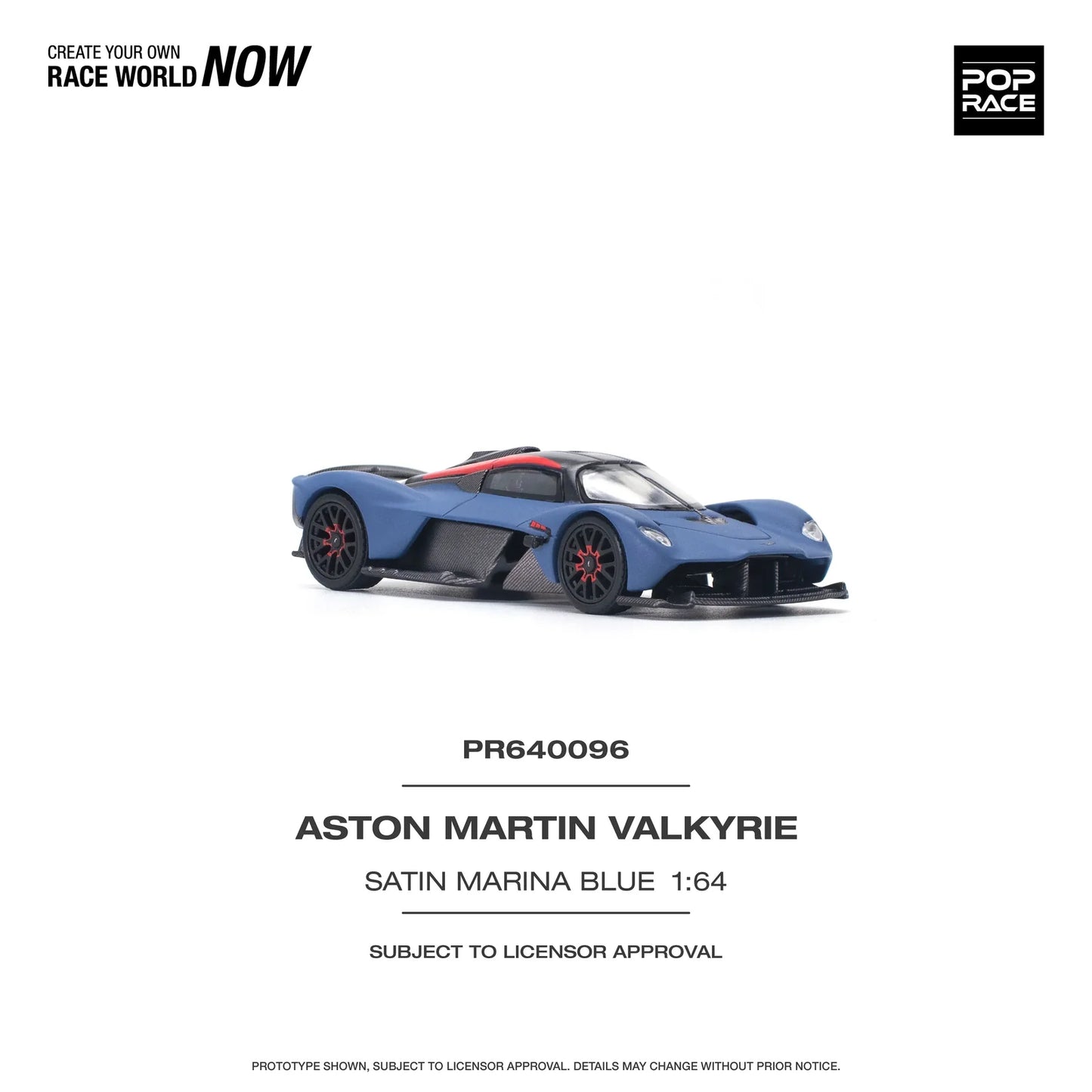 Pop Race - Aston Martin Valkyrie - Blue - 1:64 - Diecast Model - Torque Tribe