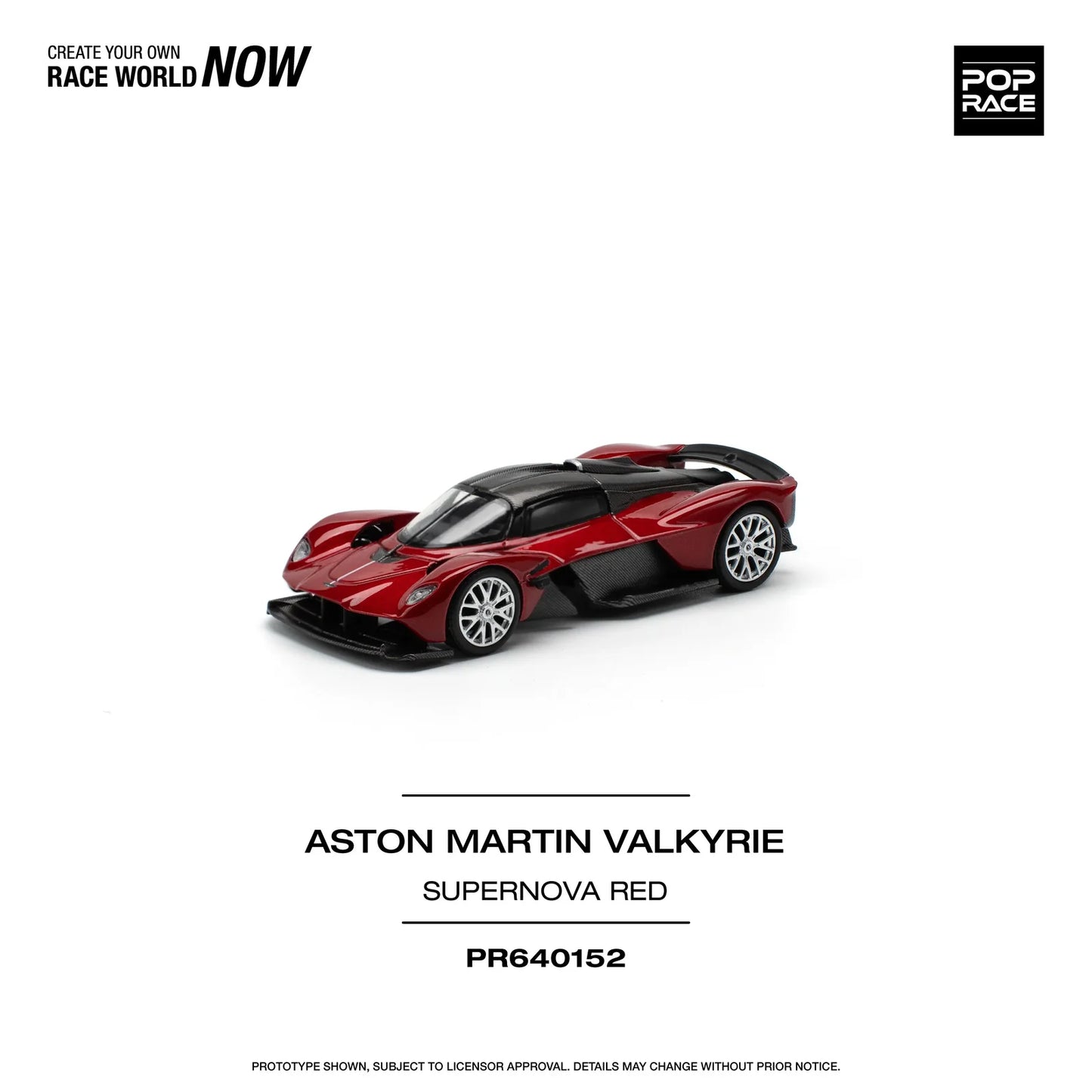Pop Race - Aston Martin Valkyrie - Red - 1:64 - Diecast Model - Torque Tribe