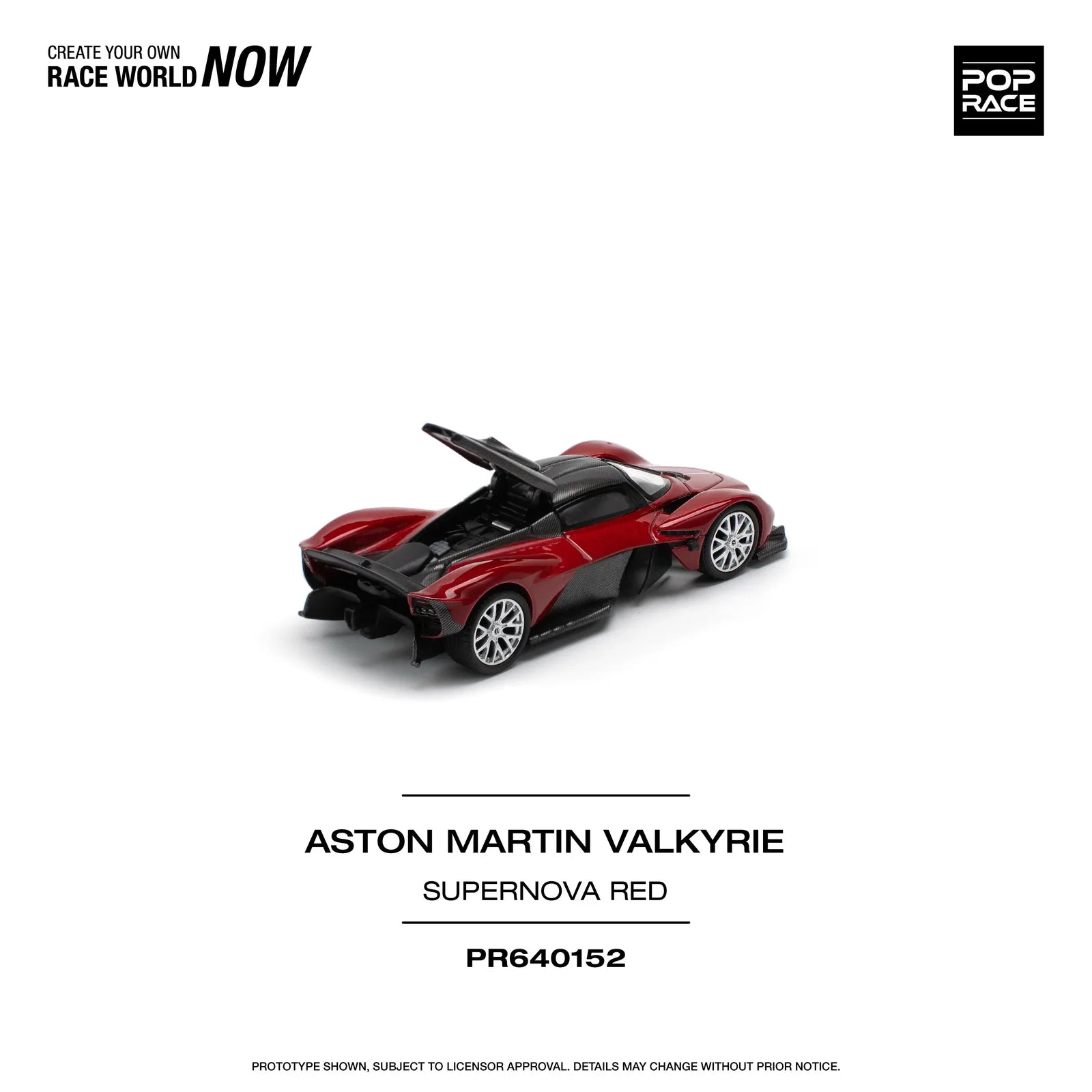 Pop Race - Aston Martin Valkyrie - Red - 1:64 - Diecast Model - Torque Tribe
