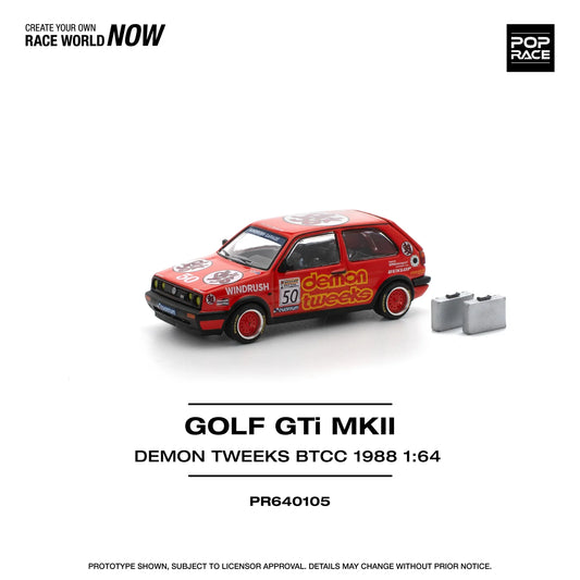 Pop Race - Golf GTI MKII Tweeks BTCC 1988 - 1:64 - Diecast Model - Torque Tribe