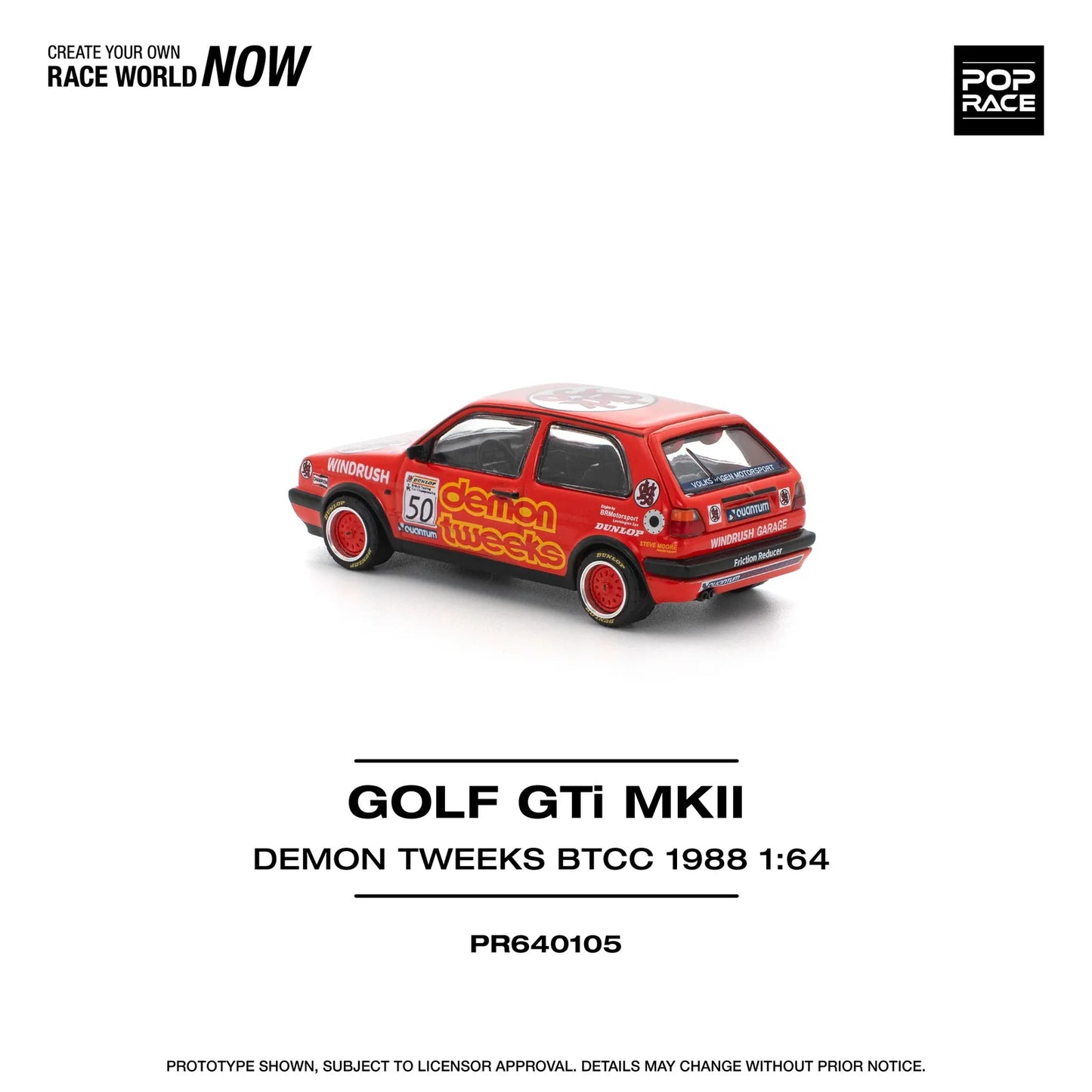Pop Race - Golf GTI MKII Tweeks BTCC 1988 - 1:64 - Diecast Model - Torque Tribe