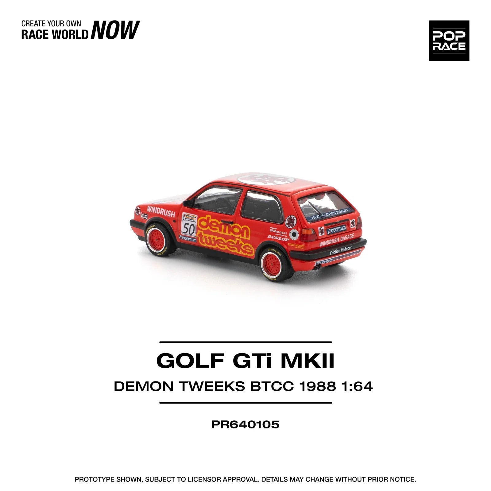 Pop Race - Golf GTI MKII Tweeks BTCC 1988 - 1:64 - Diecast Model - Torque Tribe