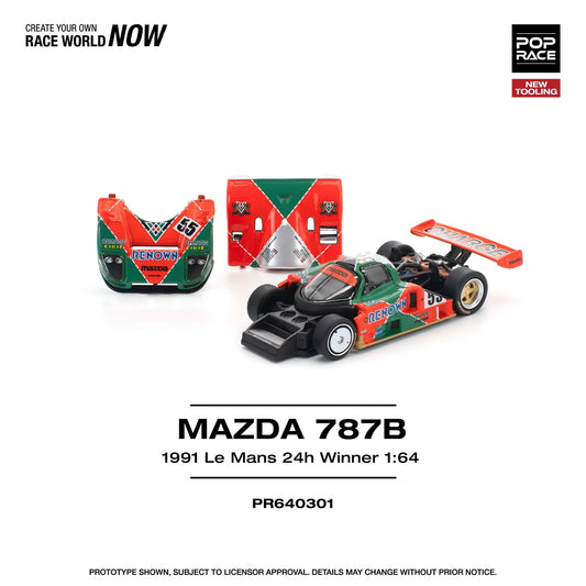 Pop Race - Mazda 787B Le Mans 1991 - 1:64 - Diecast Model - Torque Tribe