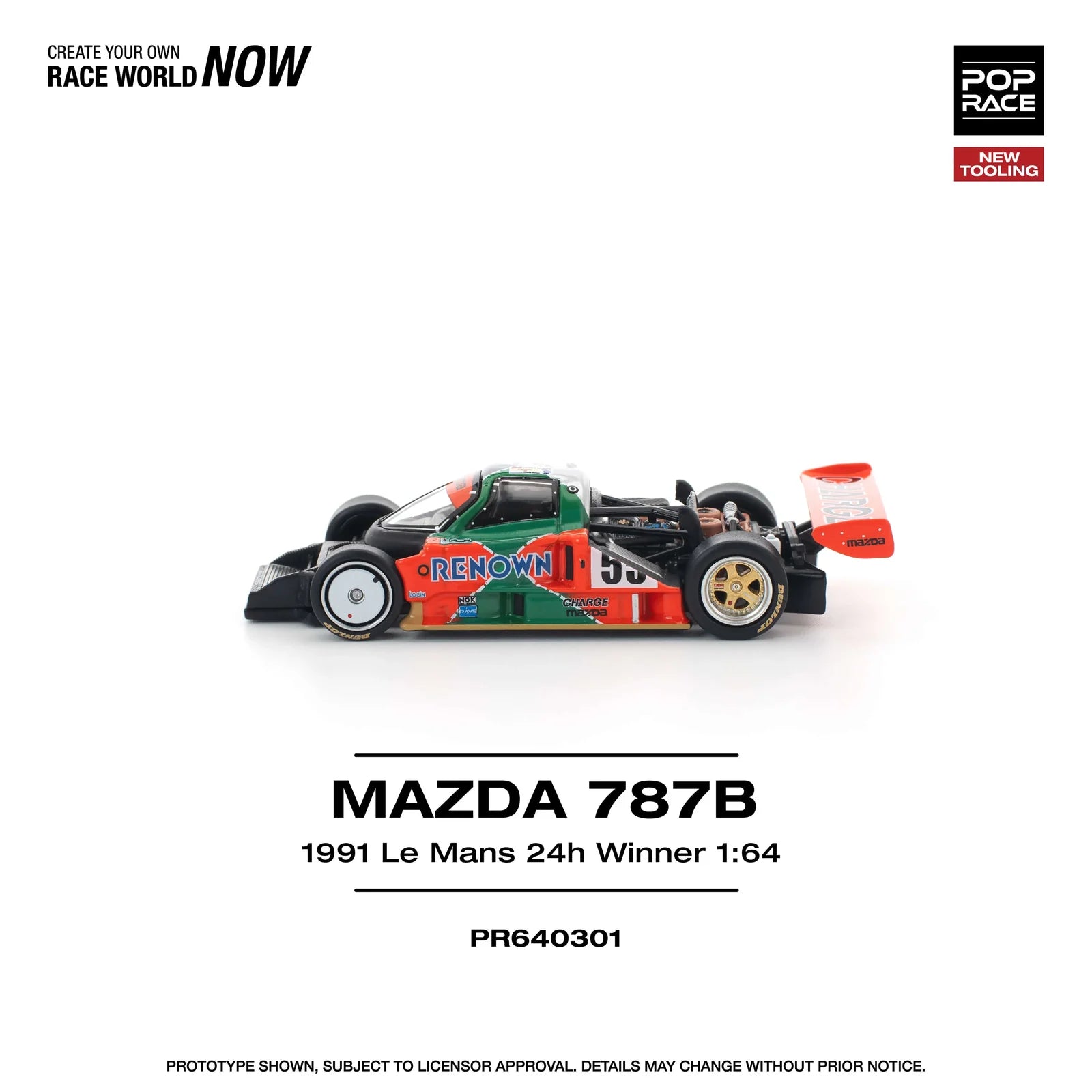 Pop Race - Mazda 787B Le Mans 1991 - 1:64 - Diecast Model - Torque Tribe