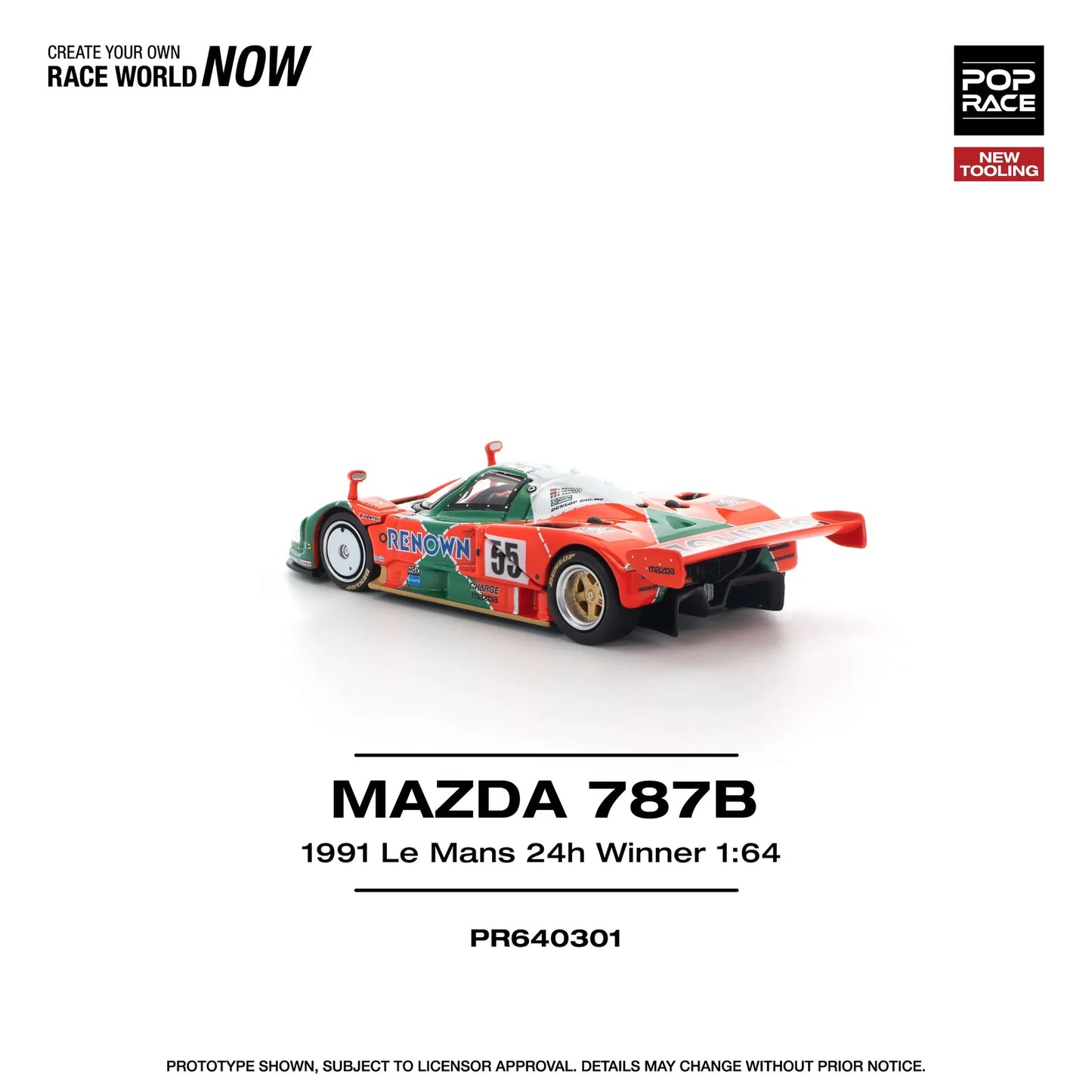Pop Race - Mazda 787B Le Mans 1991 - 1:64 - Diecast Model - Torque Tribe