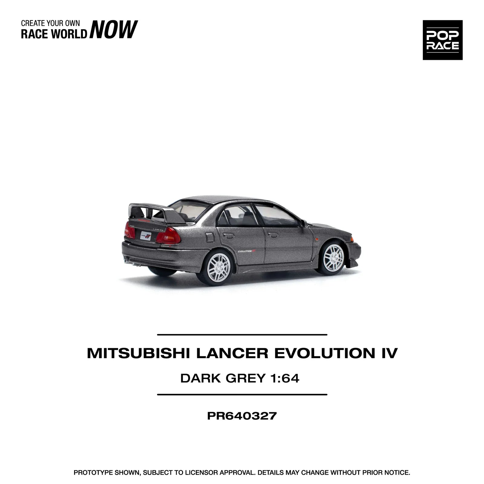 Pop Race - Mitsubishi Lancer Evolution IV - 1:64 - Diecast Model - Torque Tribe