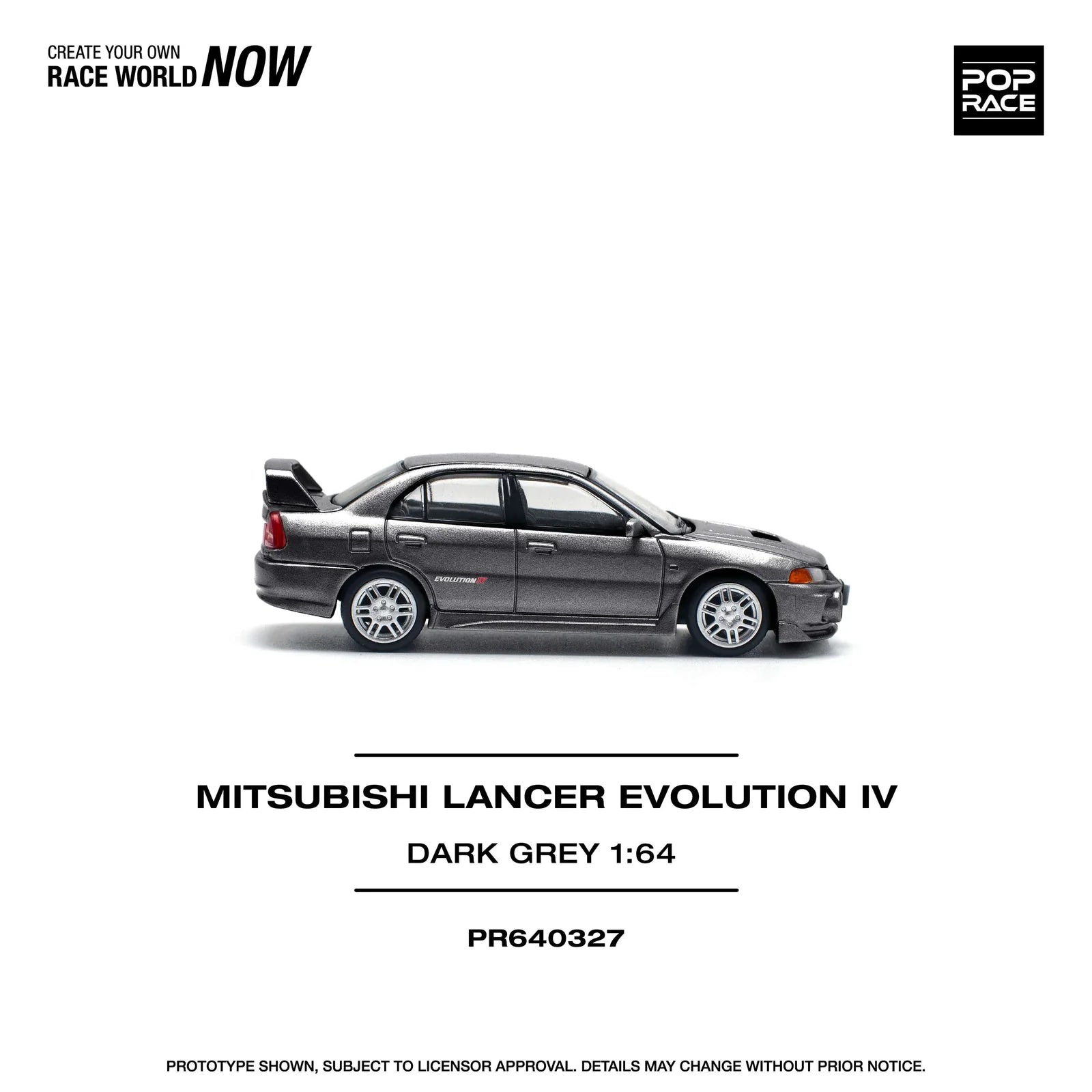 Pop Race - Mitsubishi Lancer Evolution IV - 1:64 - Diecast Model - Torque Tribe
