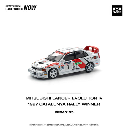 Pop Race - Mitsubishi Lancer Evolution IV 1997 Catalunya Rally Winner - 1:64 - Diecast Model - Torque Tribe