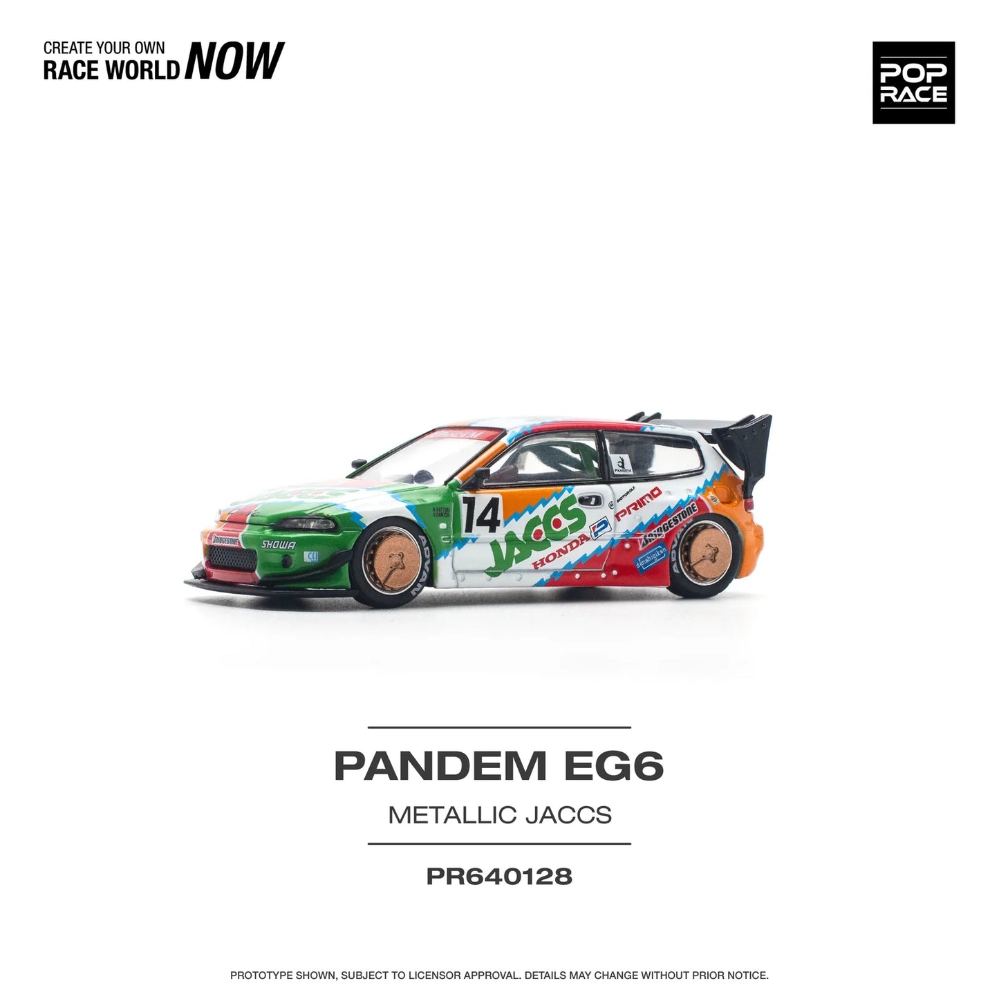 Pop Race - Honda Civic EG6 PANDEM EG6 Metallic Jaccs - 1:64 - Diecast Model - Torque Tribe