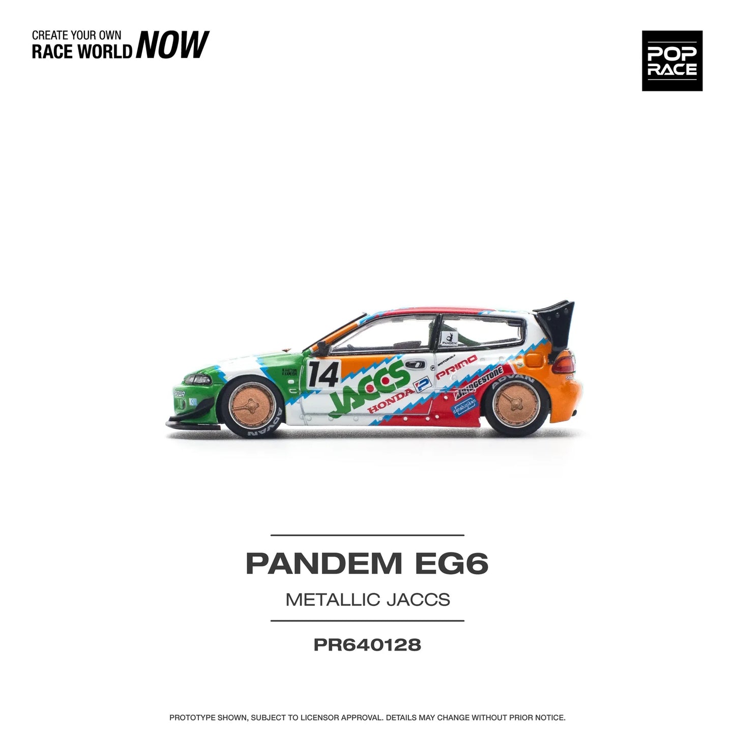 Pop Race - Honda Civic EG6 PANDEM EG6 Metallic Jaccs - 1:64 - Diecast Model - Torque Tribe