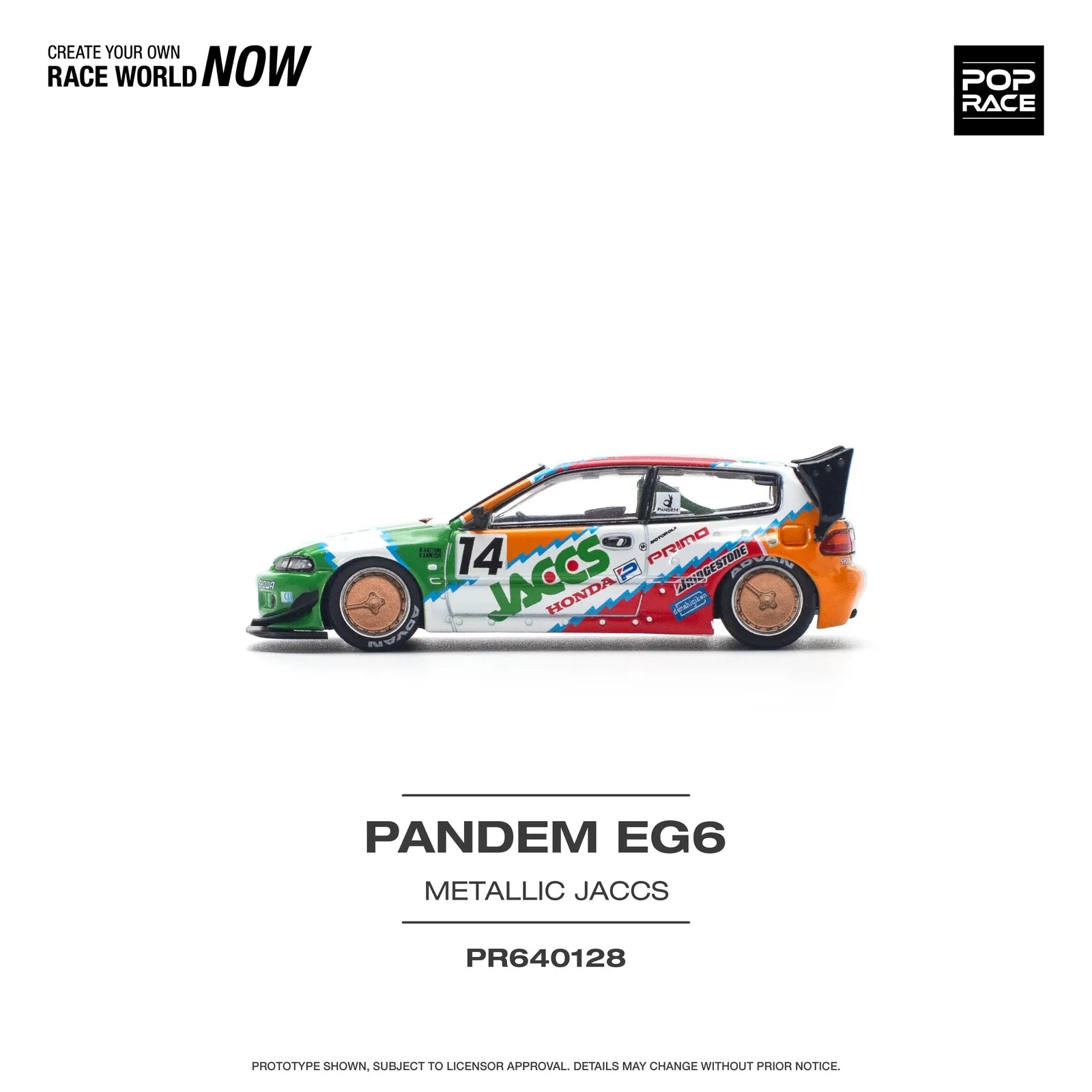 Pop Race - Honda Civic EG6 PANDEM EG6 Metallic Jaccs - 1:64 - Diecast Model - Torque Tribe