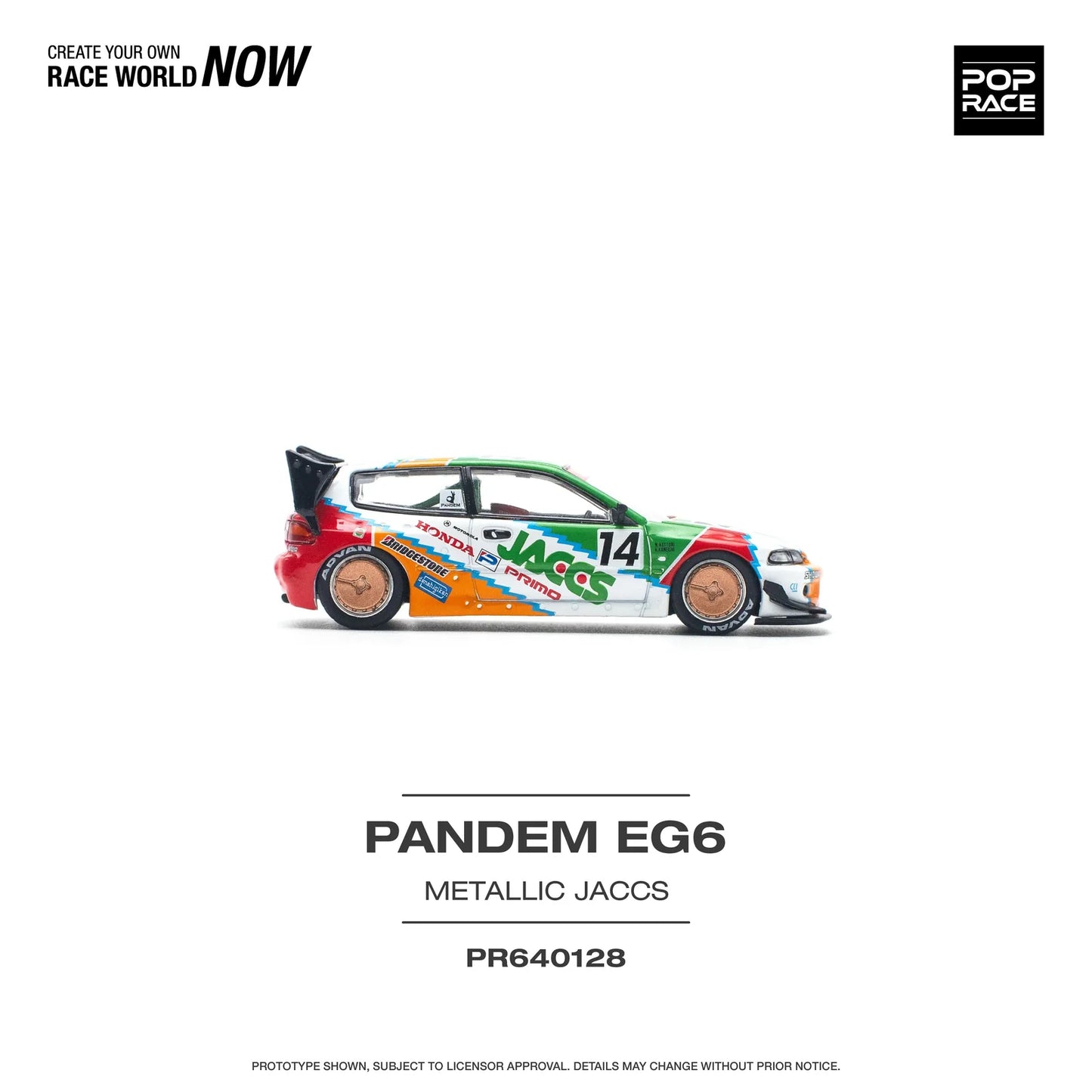 Pop Race - Honda Civic EG6 PANDEM EG6 Metallic Jaccs - 1:64 - Diecast Model - Torque Tribe