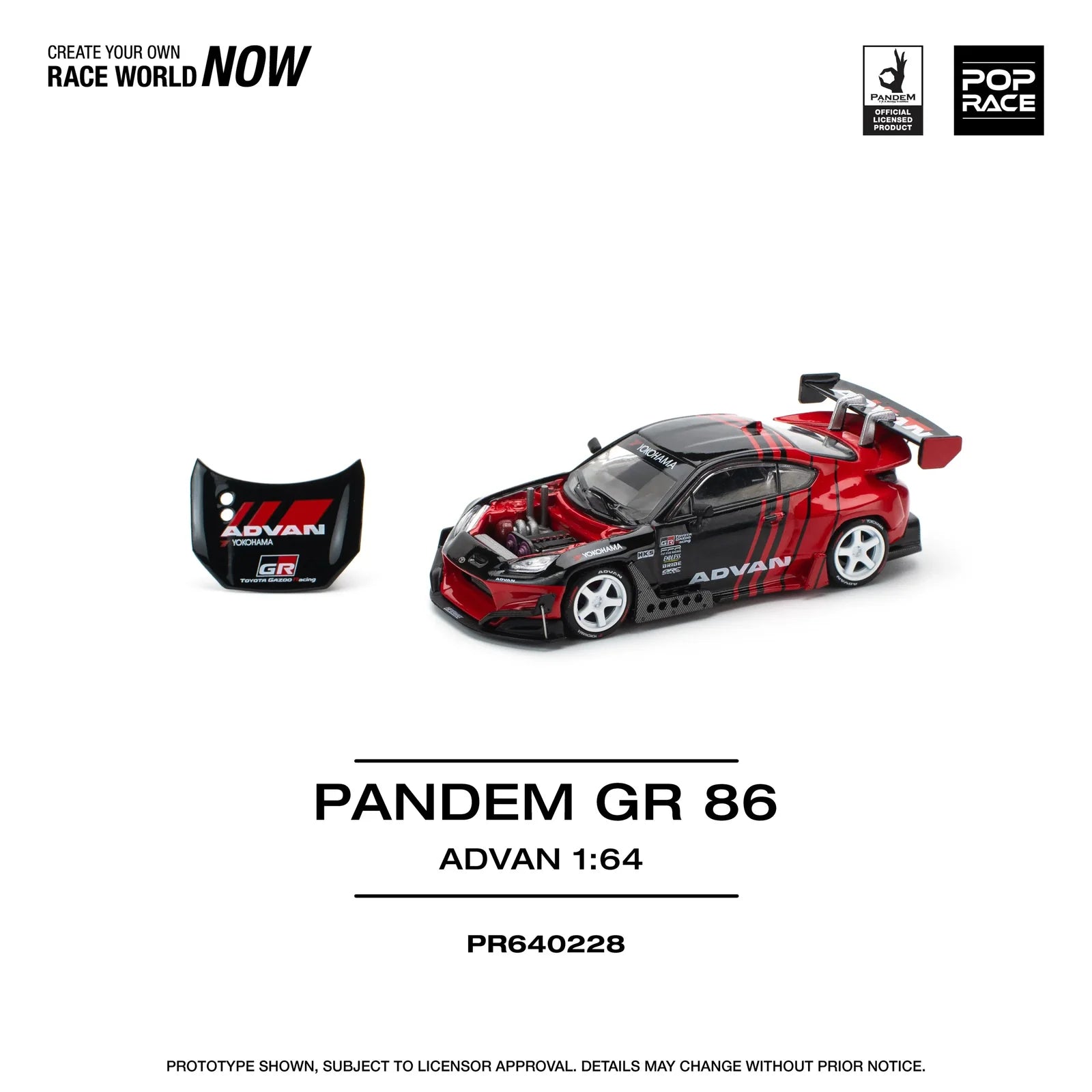 Pop Race - Pandem GR 86 ADVAN - 1:64 - Diecast Model - Torque Tribe