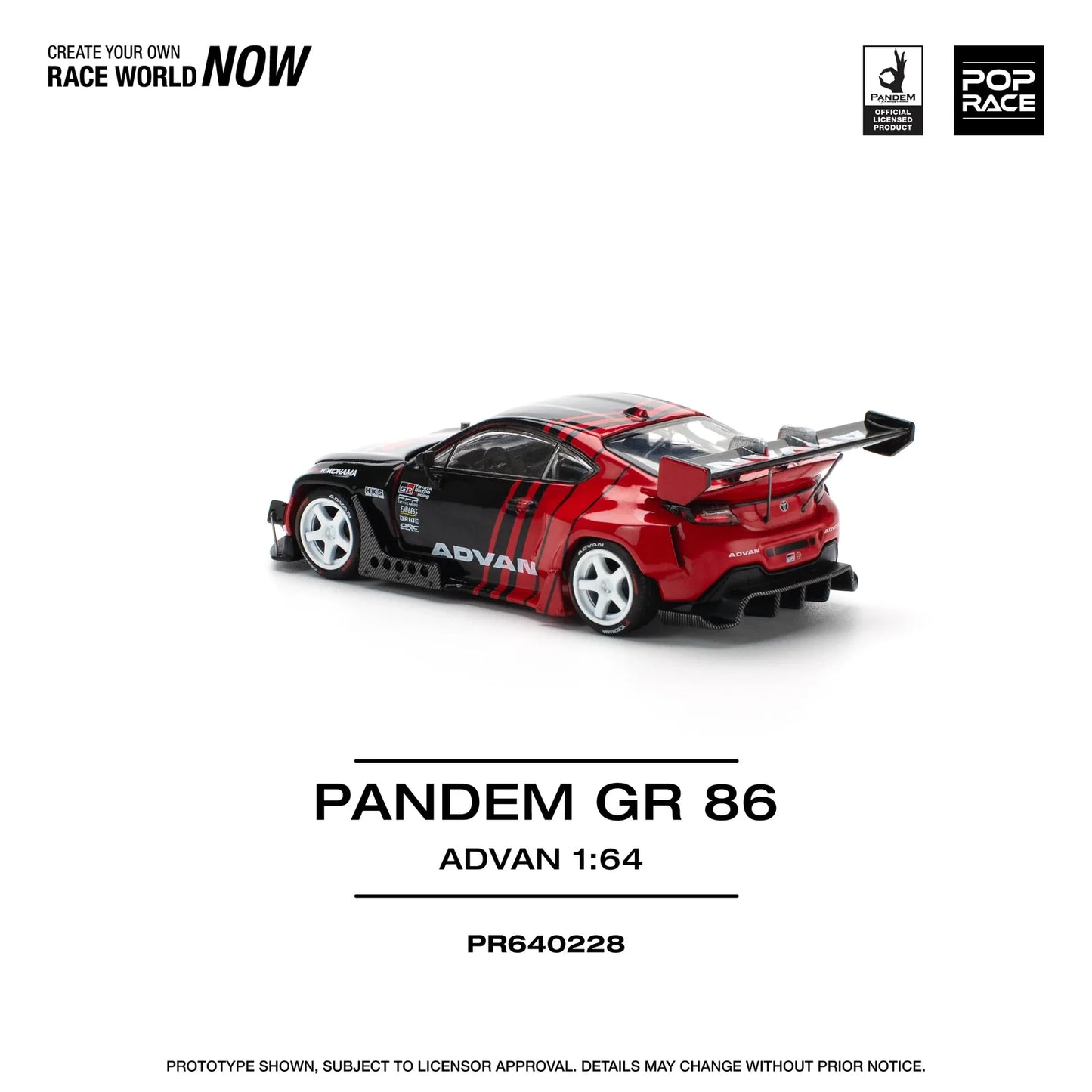 Pop Race - Pandem GR 86 ADVAN - 1:64 - Diecast Model - Torque Tribe