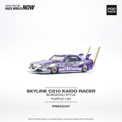 Pop Race - Skyline C210 Kaido Racer Bosozoku Style - 1:64 - Diecast Model - Torque Tribe