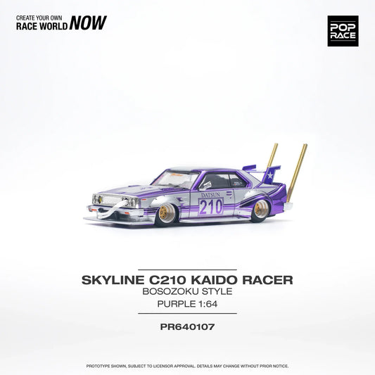 Pop Race - Skyline C210 Kaido Racer Bosozoku Style - 1:64 - Diecast Model - Torque Tribe