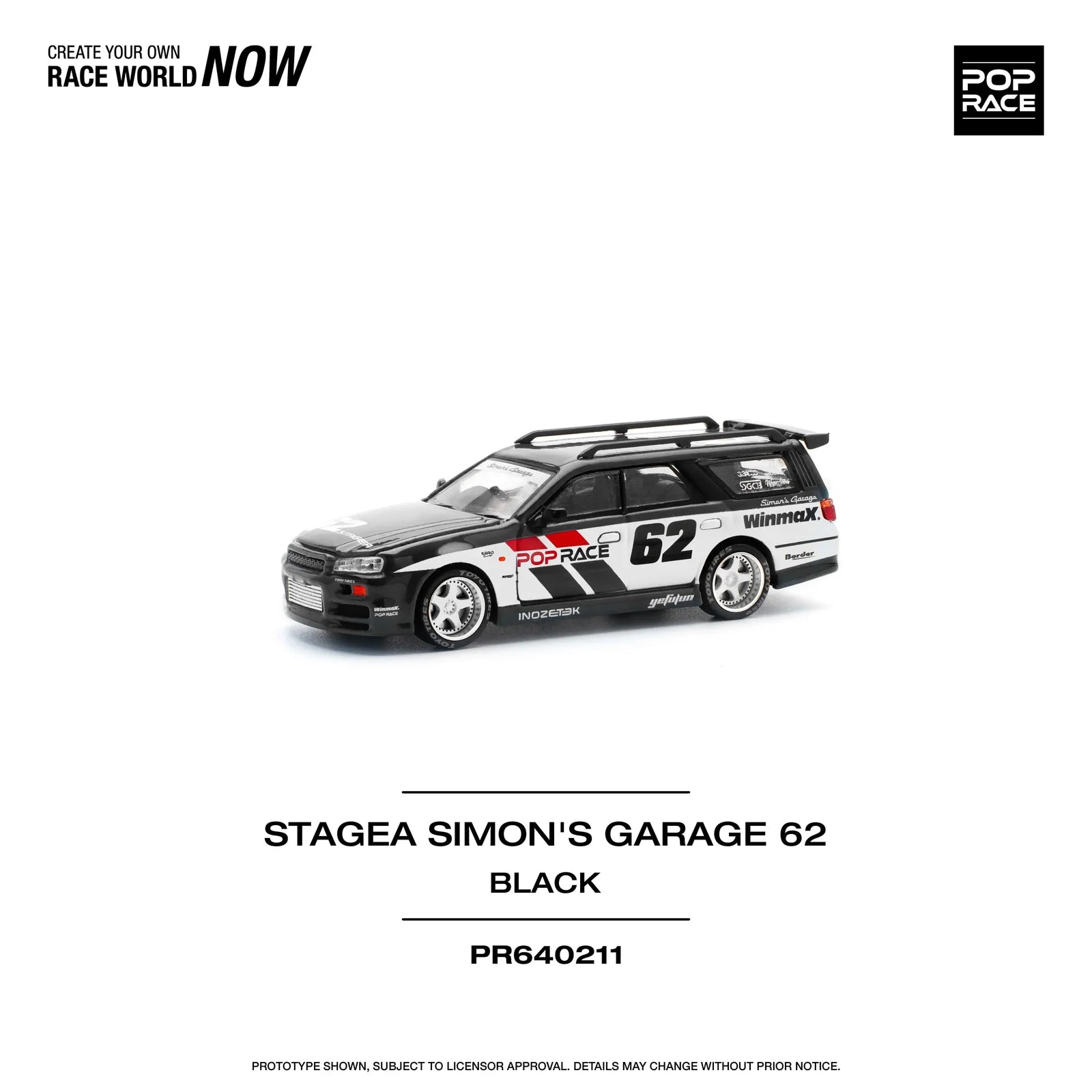 Pop Race - Stagea Simon's Garage 62 - 1:64 - Diecast Model - Torque Tribe