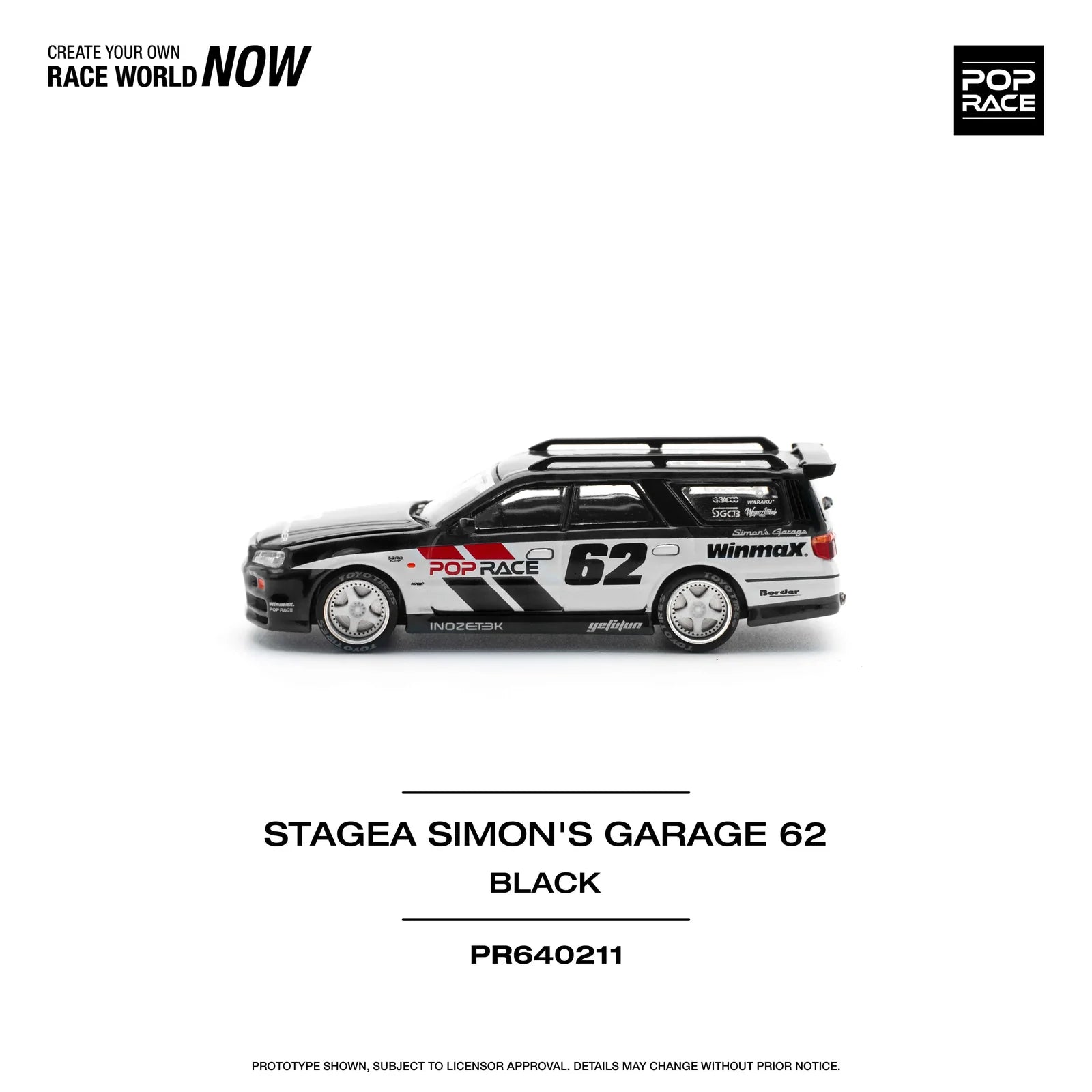 Pop Race - Stagea Simon's Garage 62 - 1:64 - Diecast Model - Torque Tribe
