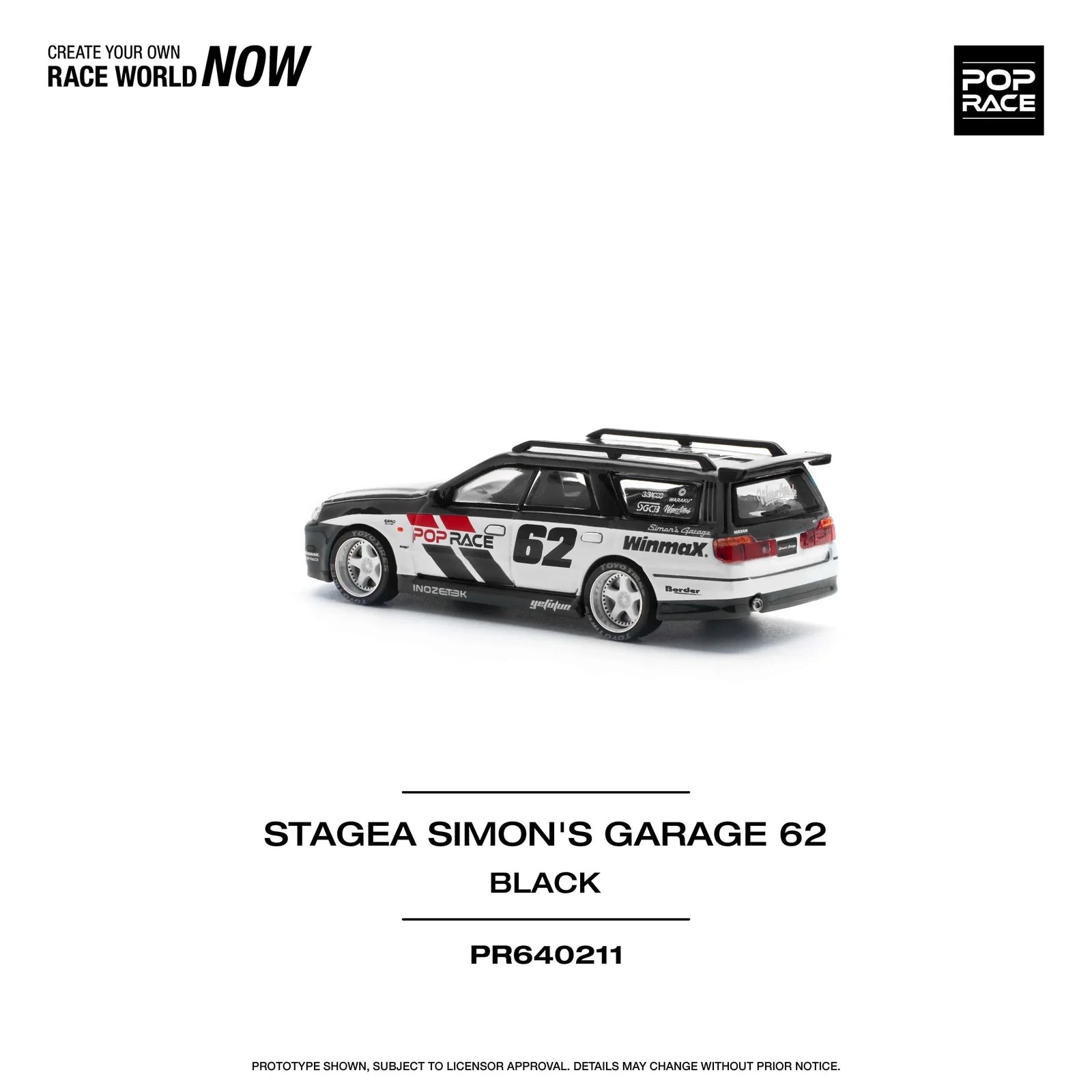 Pop Race - Stagea Simon's Garage 62 - 1:64 - Diecast Model - Torque Tribe