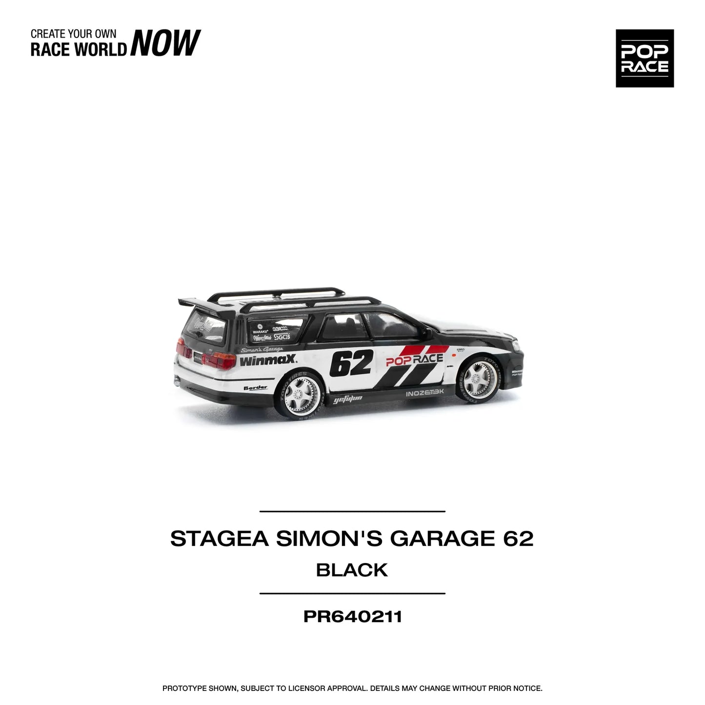 Pop Race - Stagea Simon's Garage 62 - 1:64 - Diecast Model - Torque Tribe