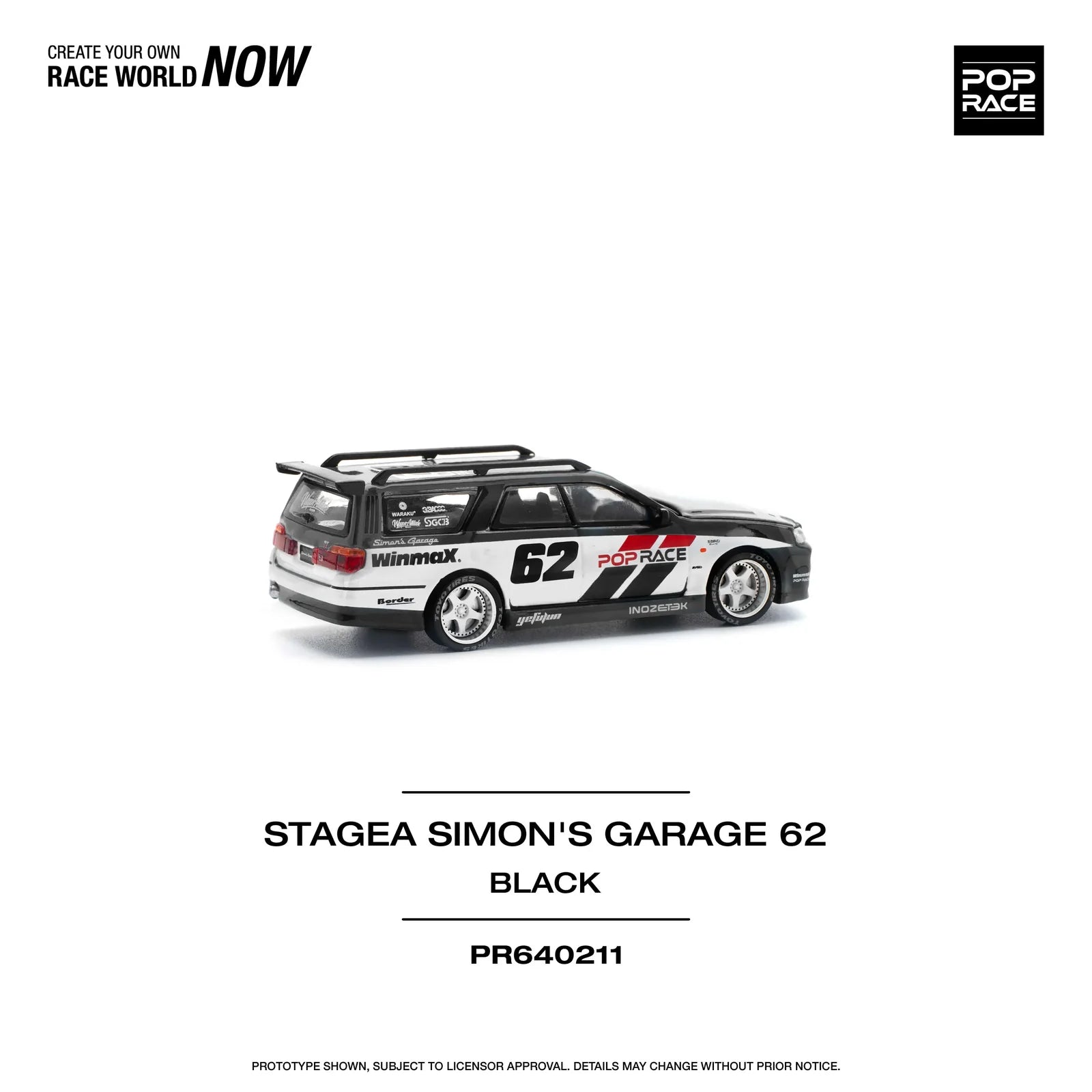 Pop Race - Stagea Simon's Garage 62 - 1:64 - Diecast Model - Torque Tribe