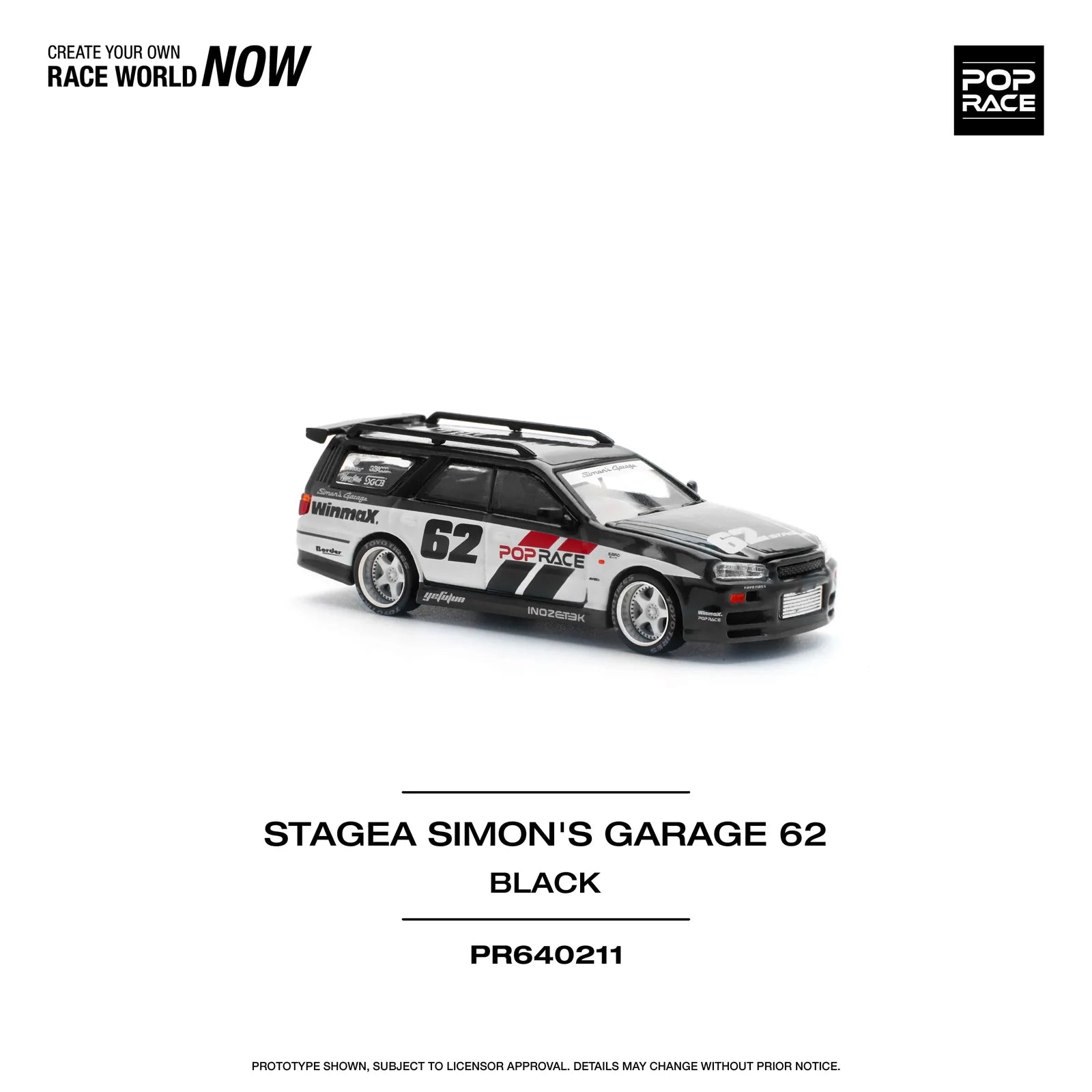 Pop Race - Stagea Simon's Garage 62 - 1:64 - Diecast Model - Torque Tribe