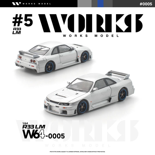 Works Model - R33 LM (Silver), 1:64 Scale - Pre Order