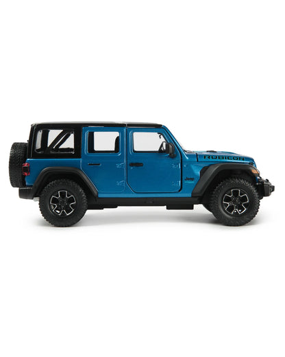1:24 Jeep Wrangler Rubicon 4xe - Blue - Rastar - Torque Tribe