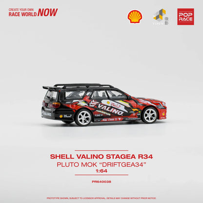 Shell Valino Stagea R34 PLUTO MOK "DRIFTGEA34" - Pop Race - Torque Tribe