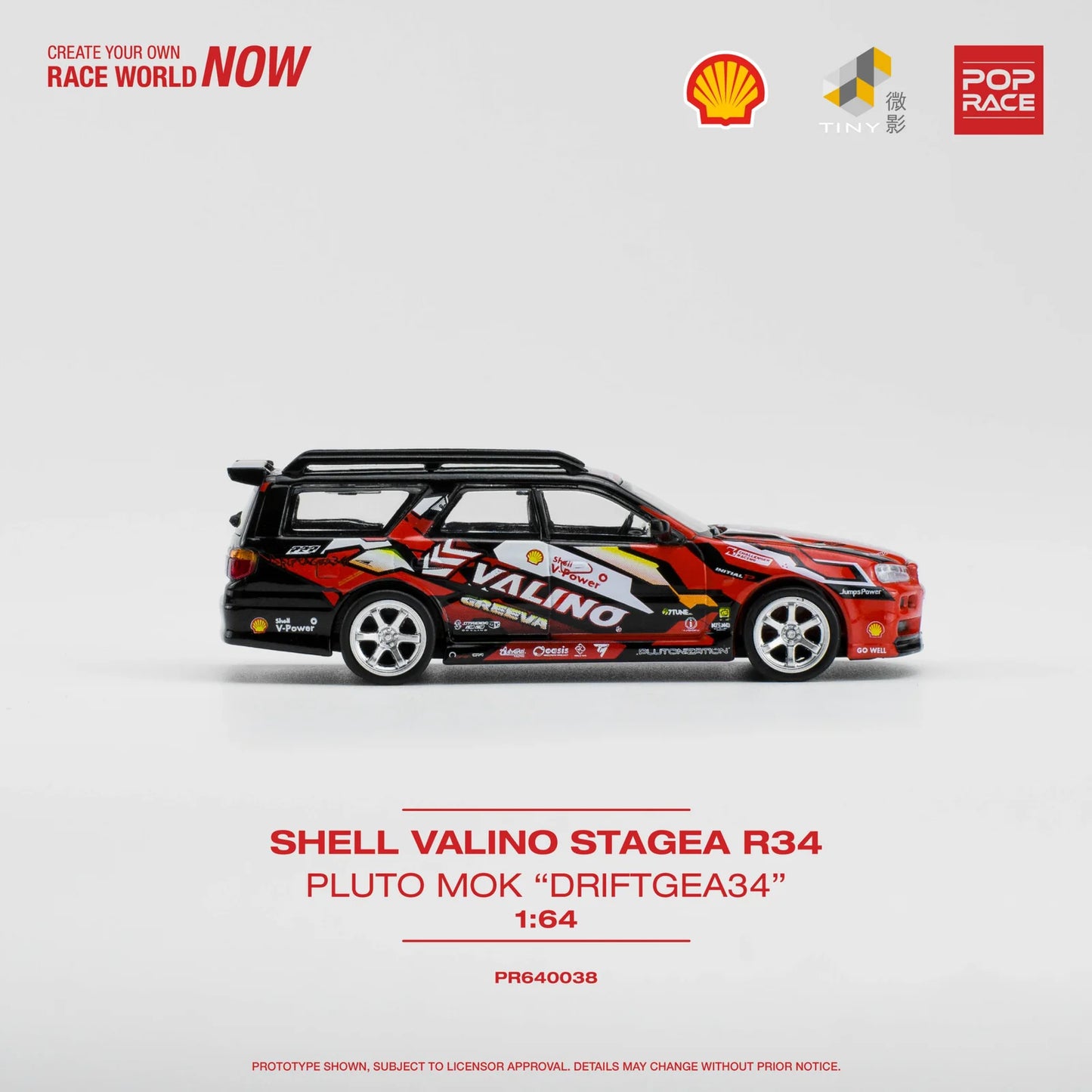 Shell Valino Stagea R34 PLUTO MOK "DRIFTGEA34" - Pop Race - Torque Tribe