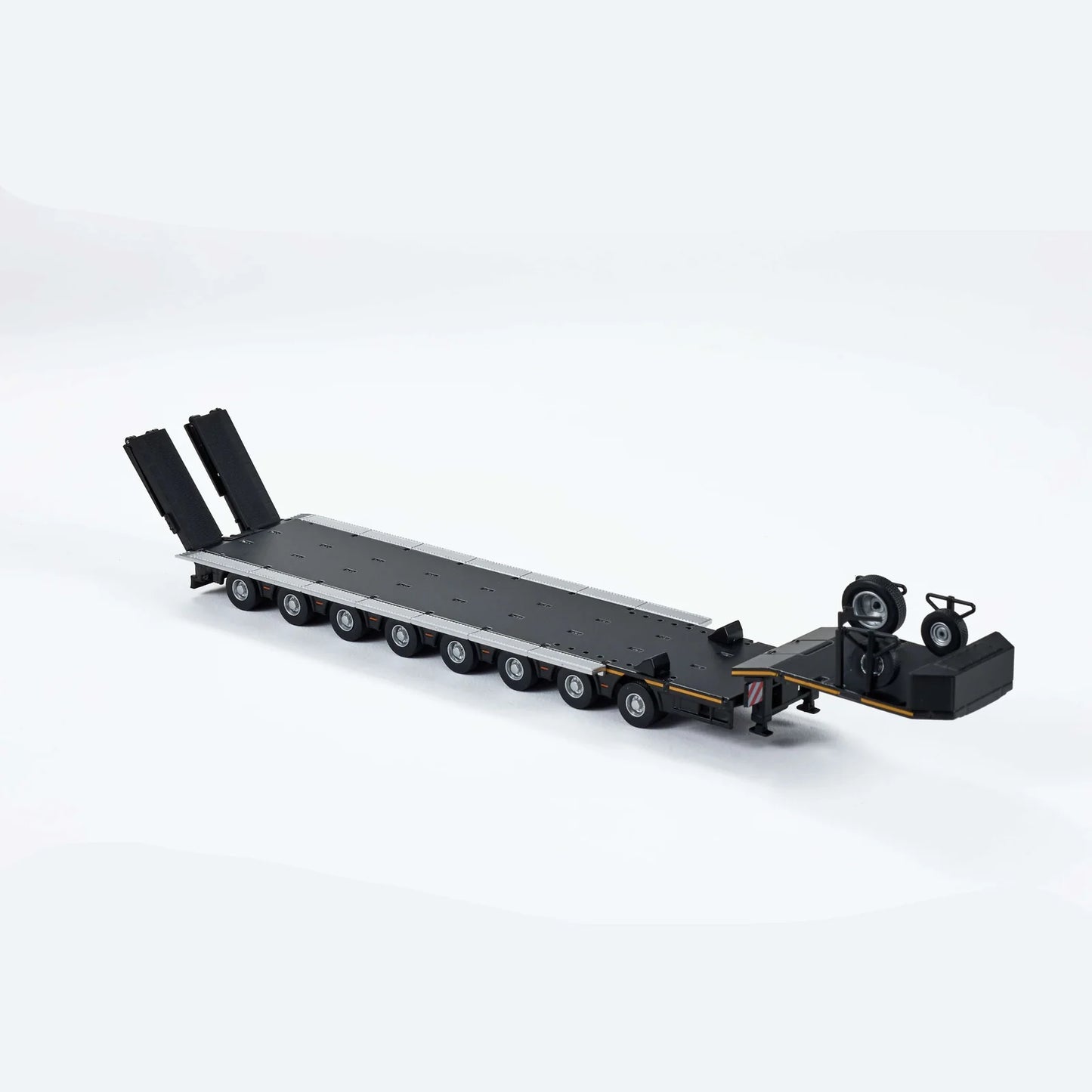 Massdi - Scania Eight-Axis Semi-Low Deck Trailer - Black - 1:64 Scale - Torque Tribe