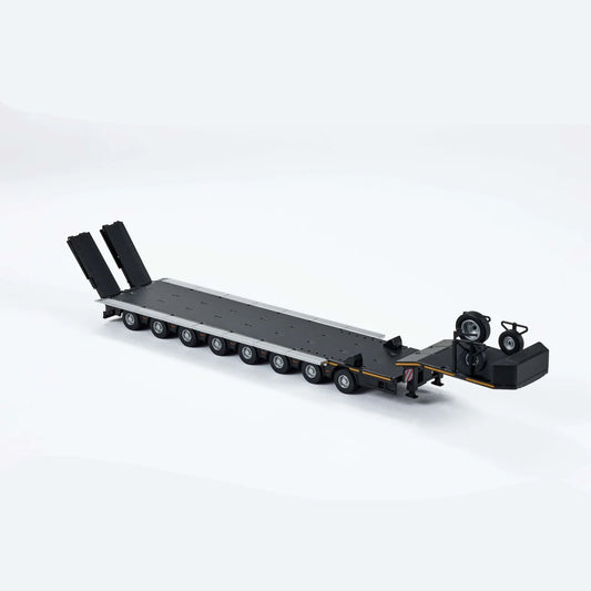 Massdi - Scania Eight-Axis Semi-Low Deck Trailer - Black - 1:64 Scale - Torque Tribe