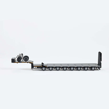 Massdi - Scania Eight-Axis Semi-Low Deck Trailer - Black - 1:64 Scale - Torque Tribe