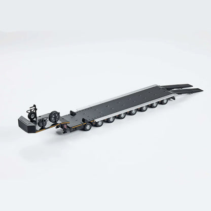 Massdi - Scania Eight-Axis Semi-Low Deck Trailer - Black - 1:64 Scale - Torque Tribe