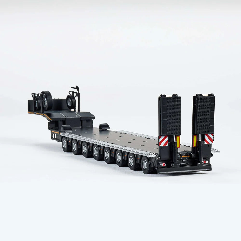 Massdi - Scania Eight-Axis Semi-Low Deck Trailer - Black - 1:64 Scale - Torque Tribe