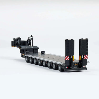 Massdi - Scania Eight-Axis Semi-Low Deck Trailer - Black - 1:64 Scale - Torque Tribe