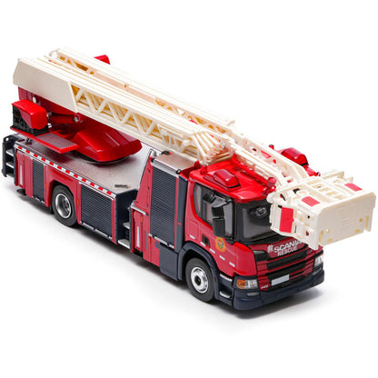 Massdi - Scania Fire Ladder - Red - 1:64 Scale - Torque Tribe