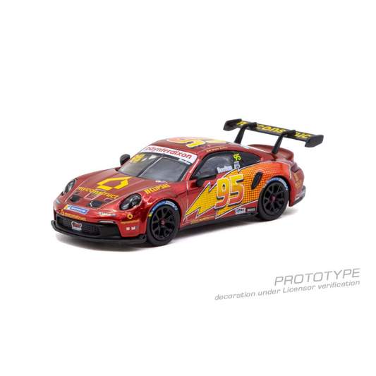 Tarmac Works Porsche 911 GT3 Cup Brett Boulton Chrome Red 1:64 - view 1