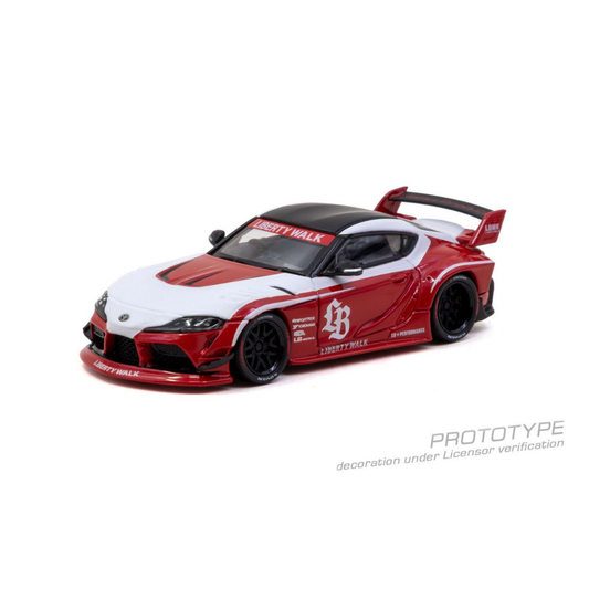 Tarmac Works LB-WORKS Toyota Supra A90 Red 1:64 - view 1