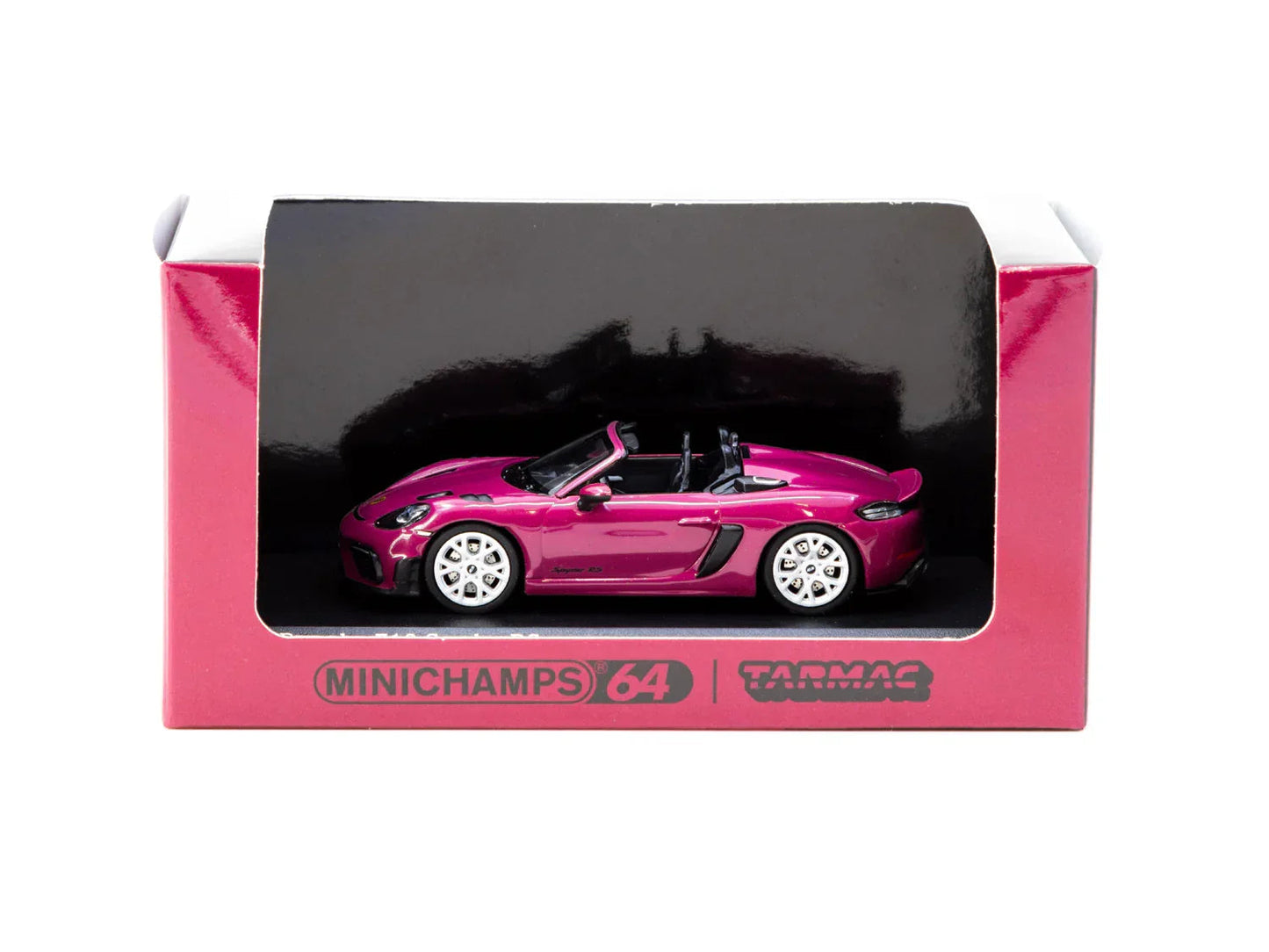 Tarmac Works Porsche 718 Spyder RS Ruby Star Neo Collab64 1:64 Pink - view 3