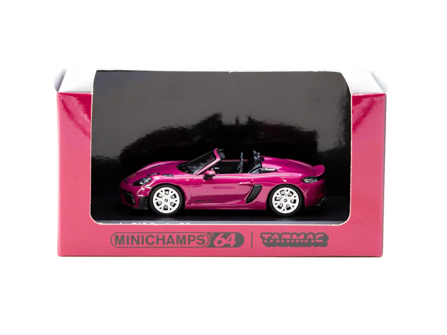Tarmac Works Porsche 718 Spyder RS Ruby Star Neo Collab64 1:64 Pink - view 3