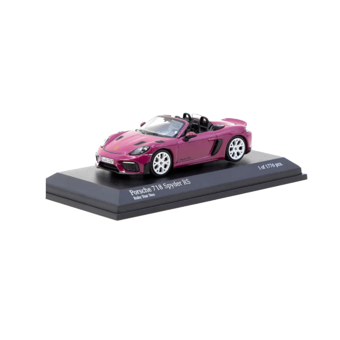 Tarmac Works Porsche 718 Spyder RS Ruby Star Neo Collab64 1:64 Pink - view 1