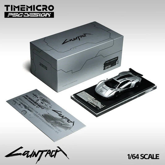 Time Micro Lamborghini Countach V Matte Silver Grey 1:64 - view 1