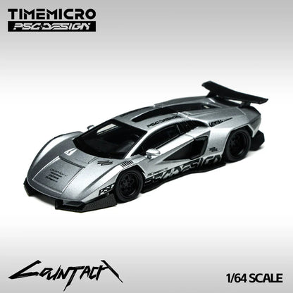 Time Micro Lamborghini Countach V Matte Silver Grey 1:64 - view 2
