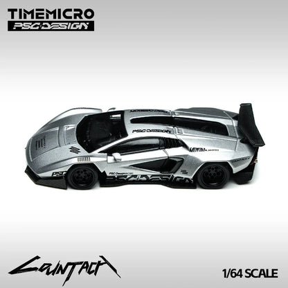 Time Micro Lamborghini Countach V Matte Silver Grey 1:64 - view 3