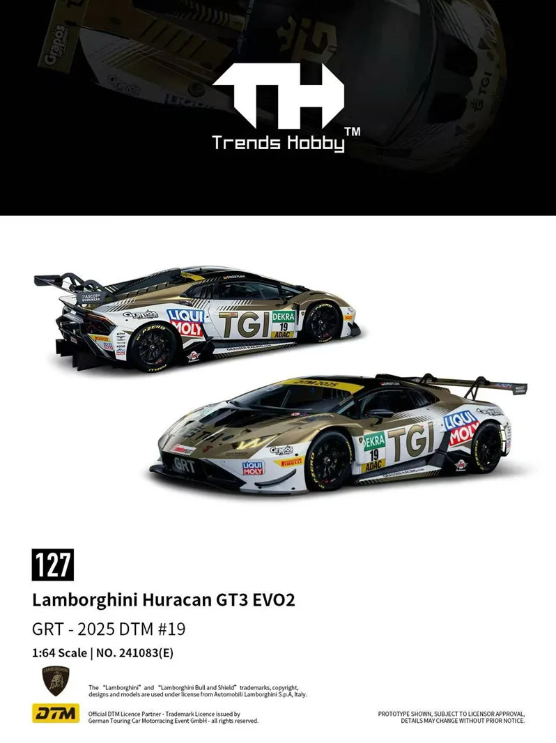 Trends Hobby - Lamborghini Huracan GT3 EVO2 GRT - 2025 DTM #19 - PRE ORDER - Torque Tribe