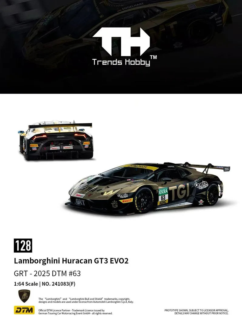 Trends Hobby - Lamborghini Huracan GT3 EVO2 GRT 2025 DTM #63 - PRE ORDER - Torque Tribe